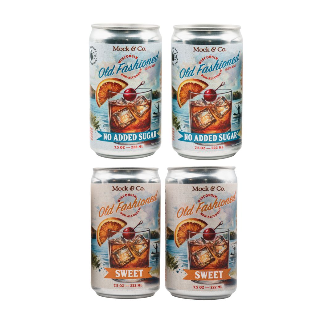 Wisconsin Old Fashioned Sweet & No Added Sugar Variety Pack 2 Sweet + 2 No Added Sugar (Non-Alcoholic) - Price Includes Shipping