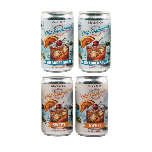 Wisconsin Old Fashioned Sweet & No Added Sugar Variety Pack 2 Sweet + 2 No Added Sugar (Non-Alcoholic) - Price Includes Shipping