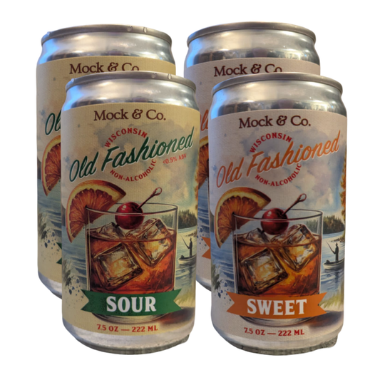 Wisconsin Old Fashioned Sweet & Sour Variety Pack 2 Sweet + 2 Sour (Non-Alcoholic) - Price Includes Shipping