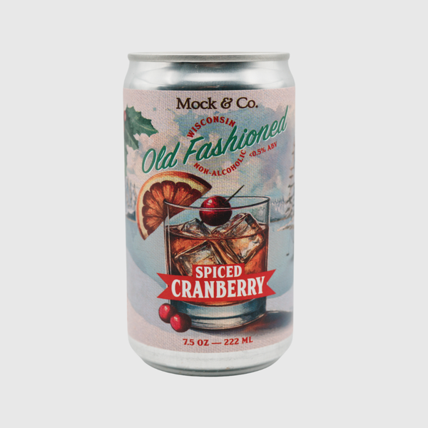 Spiced Cranberry Wisconsin Old Fashioned (Non-Alcoholic)