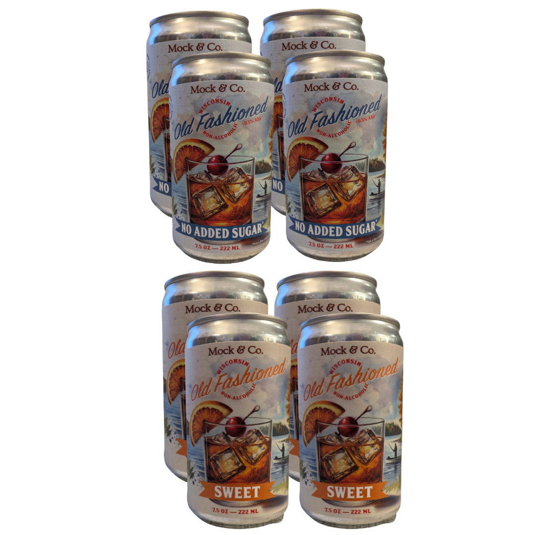 Assorted 8-pack - 4-pack of the Sweet (with sugar) &  4-pack of the No Added Sugar version - Price Includes Shipping